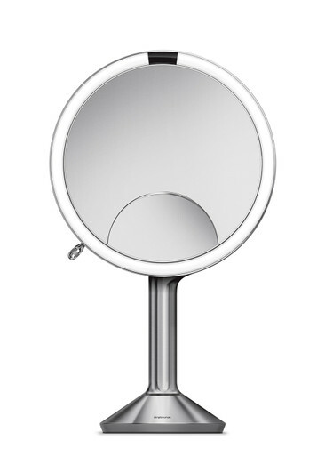Photo: Simplehuman Sensor Mirror Trio Brushed Steel - Cordless & Rechargeable