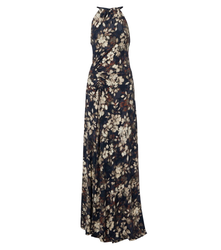 Photo: Simkhai Cerin gathered floral halterneck maxi dress
