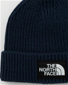 The North Face Logo Box Cuffed Beanie Blue - Mens - Beanies