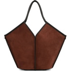 HEREU Brown Calella Suede Tote