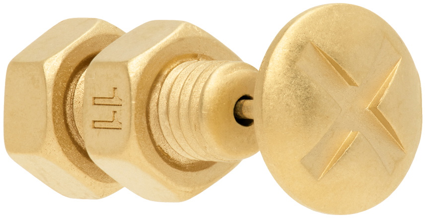 Maison Margiela Gold Bolt & Nut Screw Single Earring