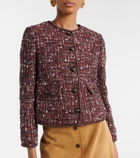 Etro Cropped cotton-blend bouclé jacket