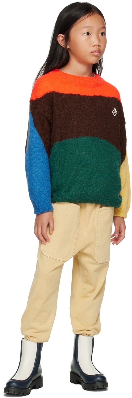 The Animals Observatory Kids Multicolor Geo Bull Sweater