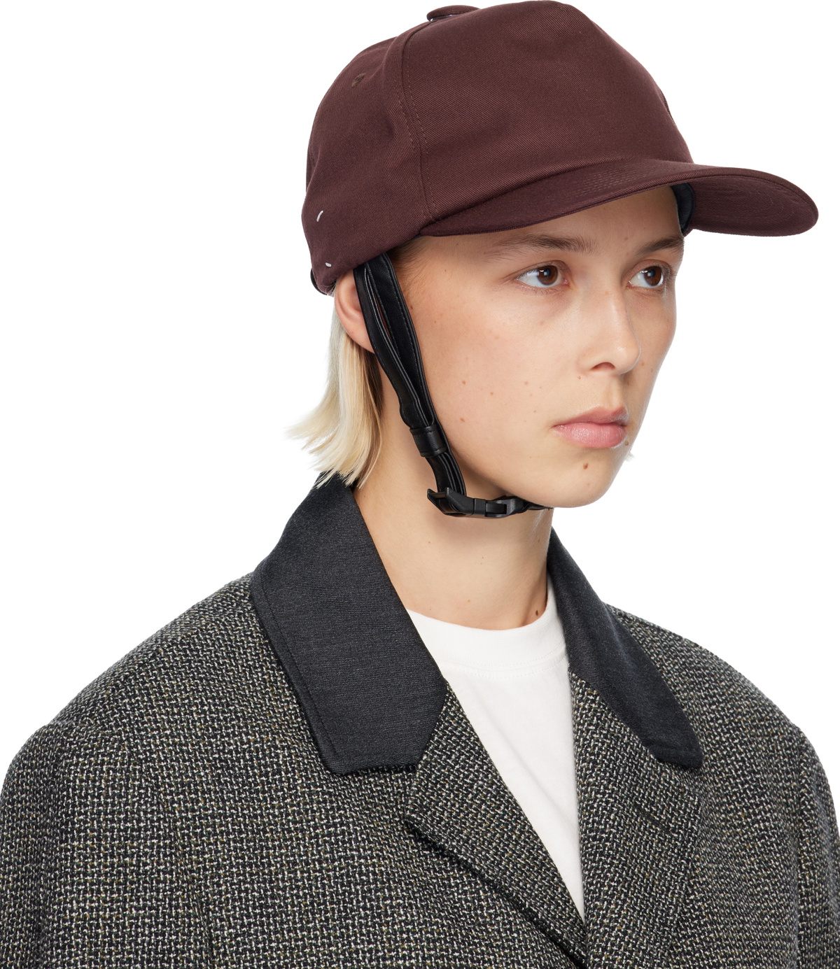 Maison Margiela Burgundy Riding Cap