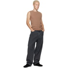 Jil Sander Tan Ribbed Tank Top
