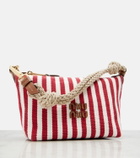 Miu Miu Striped leather-trimmed top-handle bag
