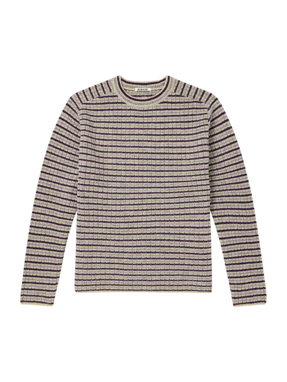 Auralee Men's Washed French Merino Knit in Brown Auralee