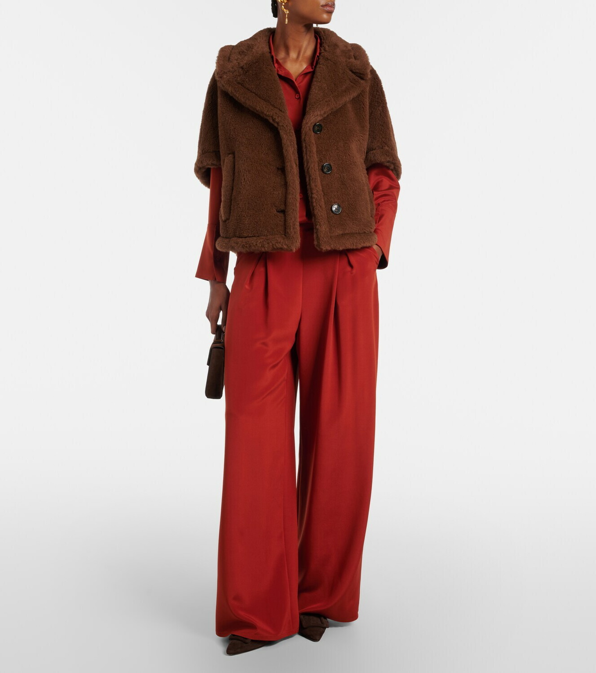 Max Mara Corvino teddy cape