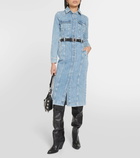 7 For All Mankind Luxe denim midi dress