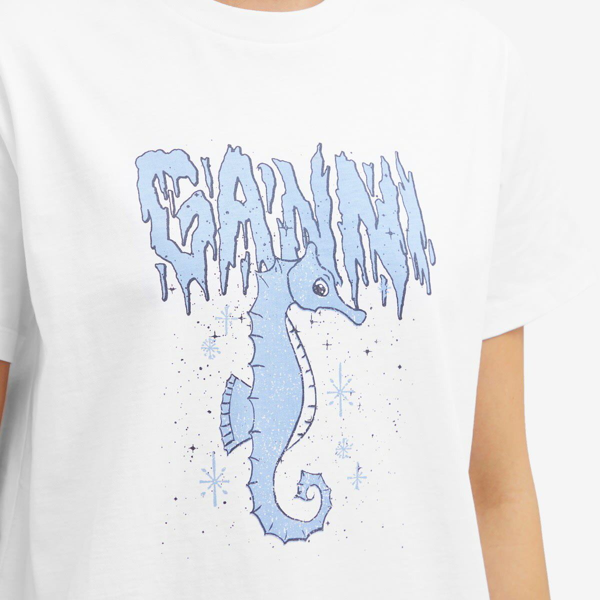 Tシャツ・カットソー GANNI Basic Cotton Jersey Animals Relaxed T-Shirt BASIC COTTON JERSEY ANIMALS RELAXED T-SHIRT cat dog bunny