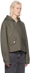 Dion Lee Khaki Zip-Up Jacket