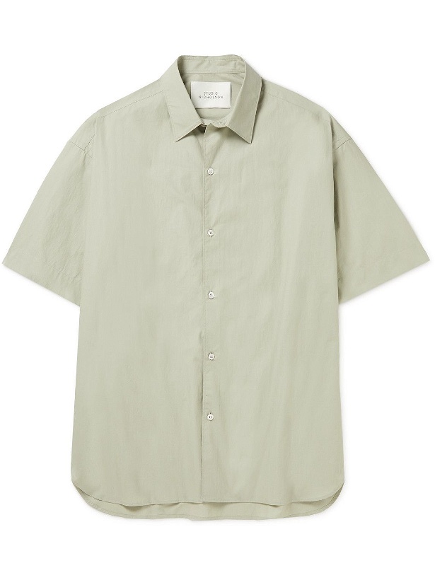 Photo: Studio Nicholson - Sorono Oversized Cotton-Poplin Shirt - Green