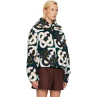Casablanca Green & Navy Check Monogram Fleece Jacket