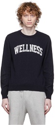 Sporty & Rich Navy Wellness Ivy Crewneck Sweater