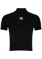 Alexanderwang.t Logo Stretch-knit top Black