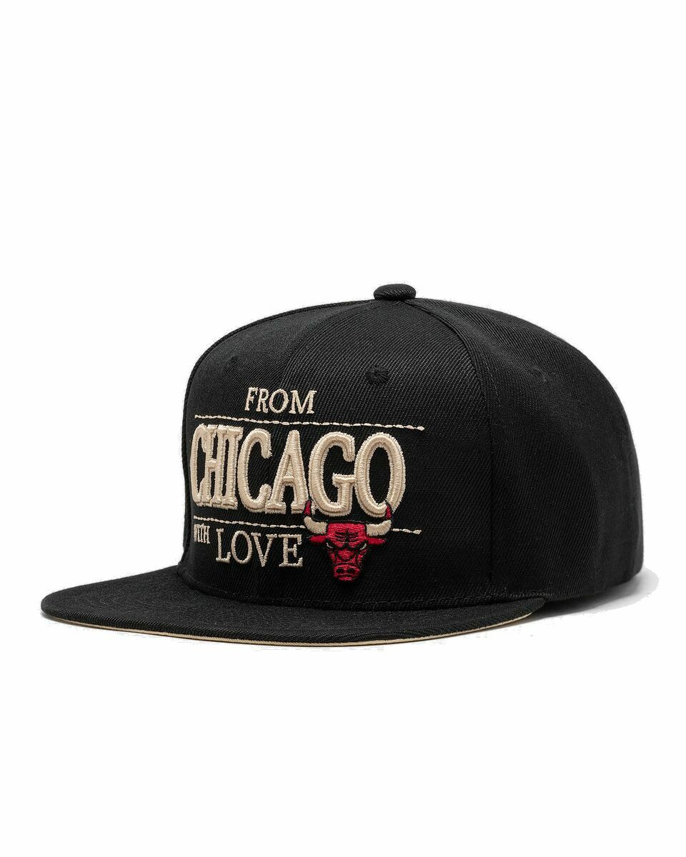 Photo: Mitchell & Ness Nba With Love Snapback Bulls Black - Mens - Caps