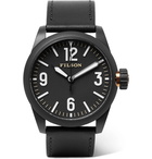 Filson - Field Stainless Steel and Leather Watch - Black