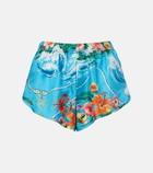 Gucci Floral silk twill shorts