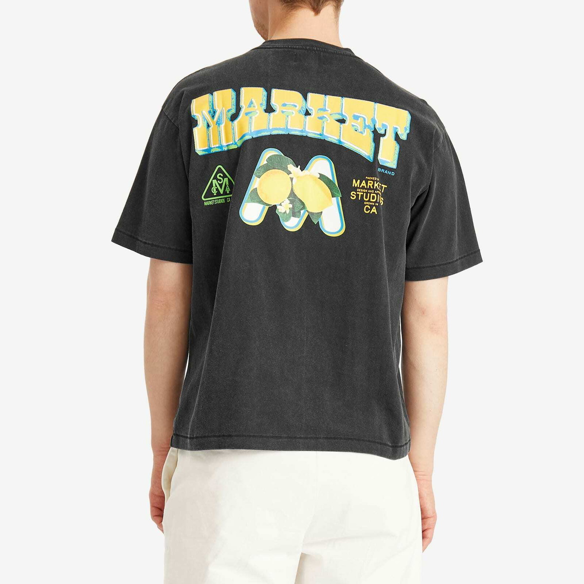 MARKET Men's Farmers T-Shirt in Washed-Black