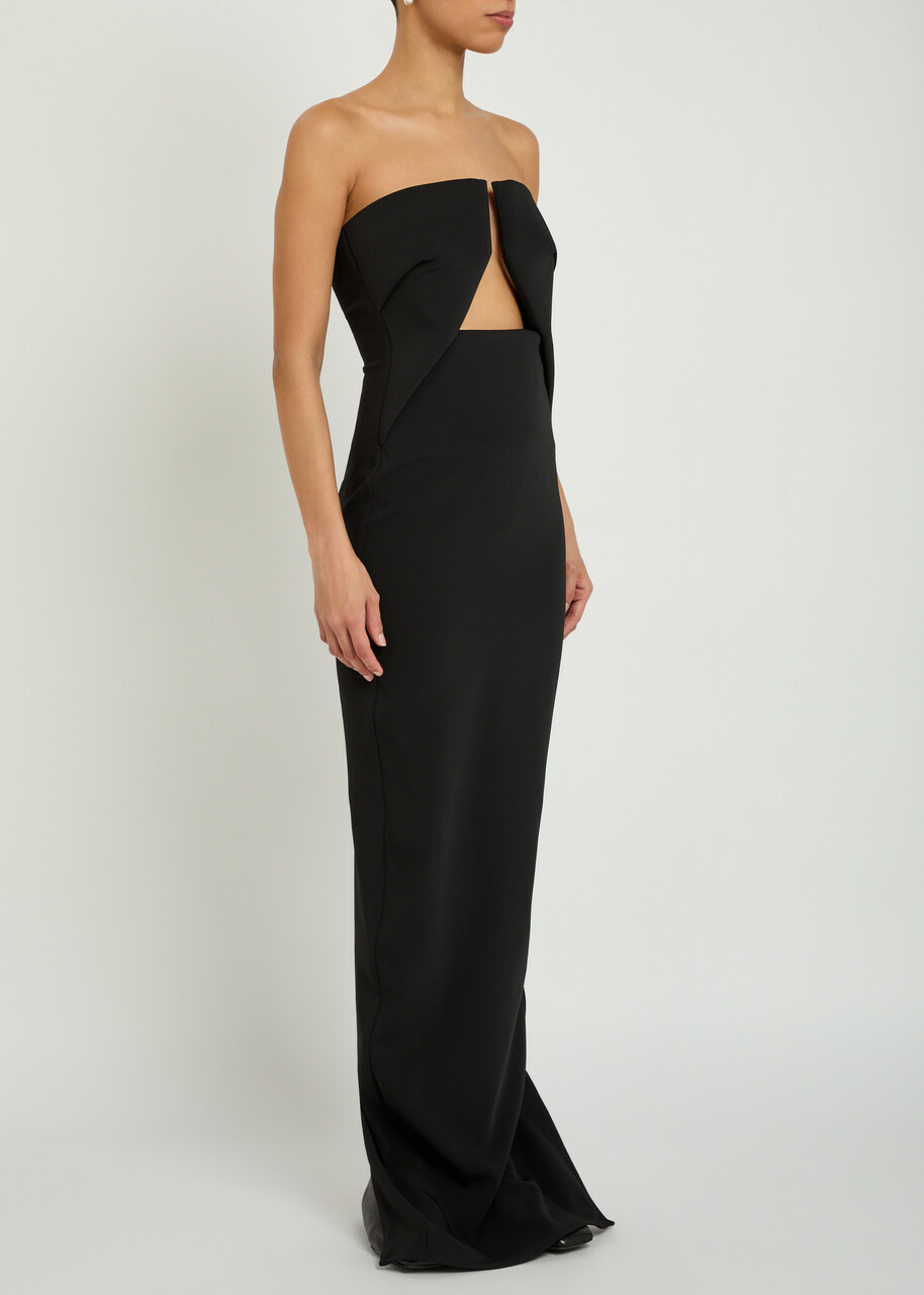 Rick Owens Prong Cut-out Crepe Gown Black