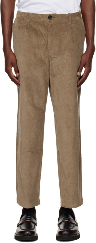 Photo: PS by Paul Smith Taupe Pleated Trousers