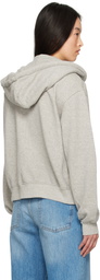 The Elder Statesman Gray Daily Zip Hoodie