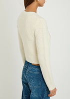 Loveshackfancy Leocadia Embellished Wool-blend Cardigan Ivory