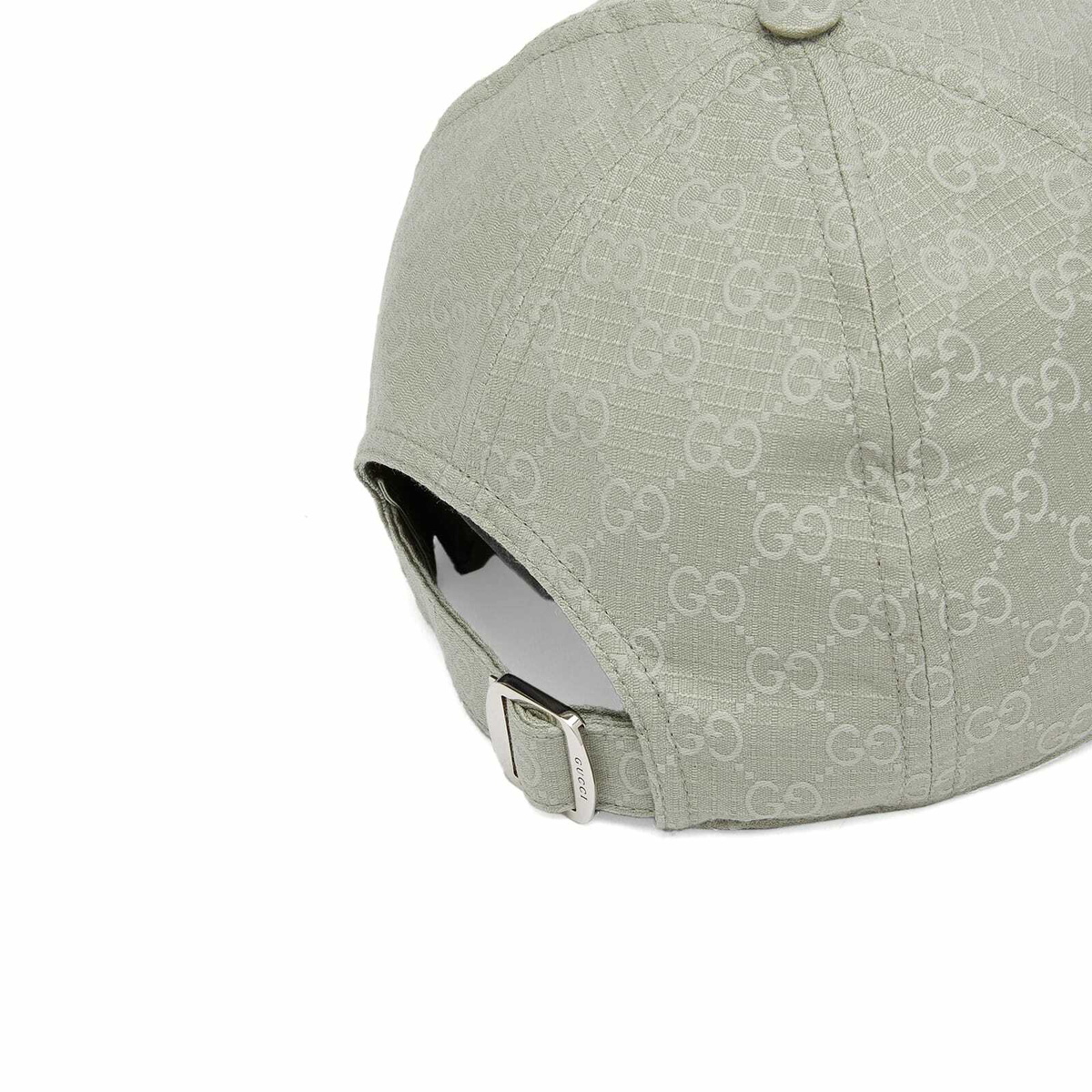 Gucci Men's Ripstop Monogram Cap in Rain Mist