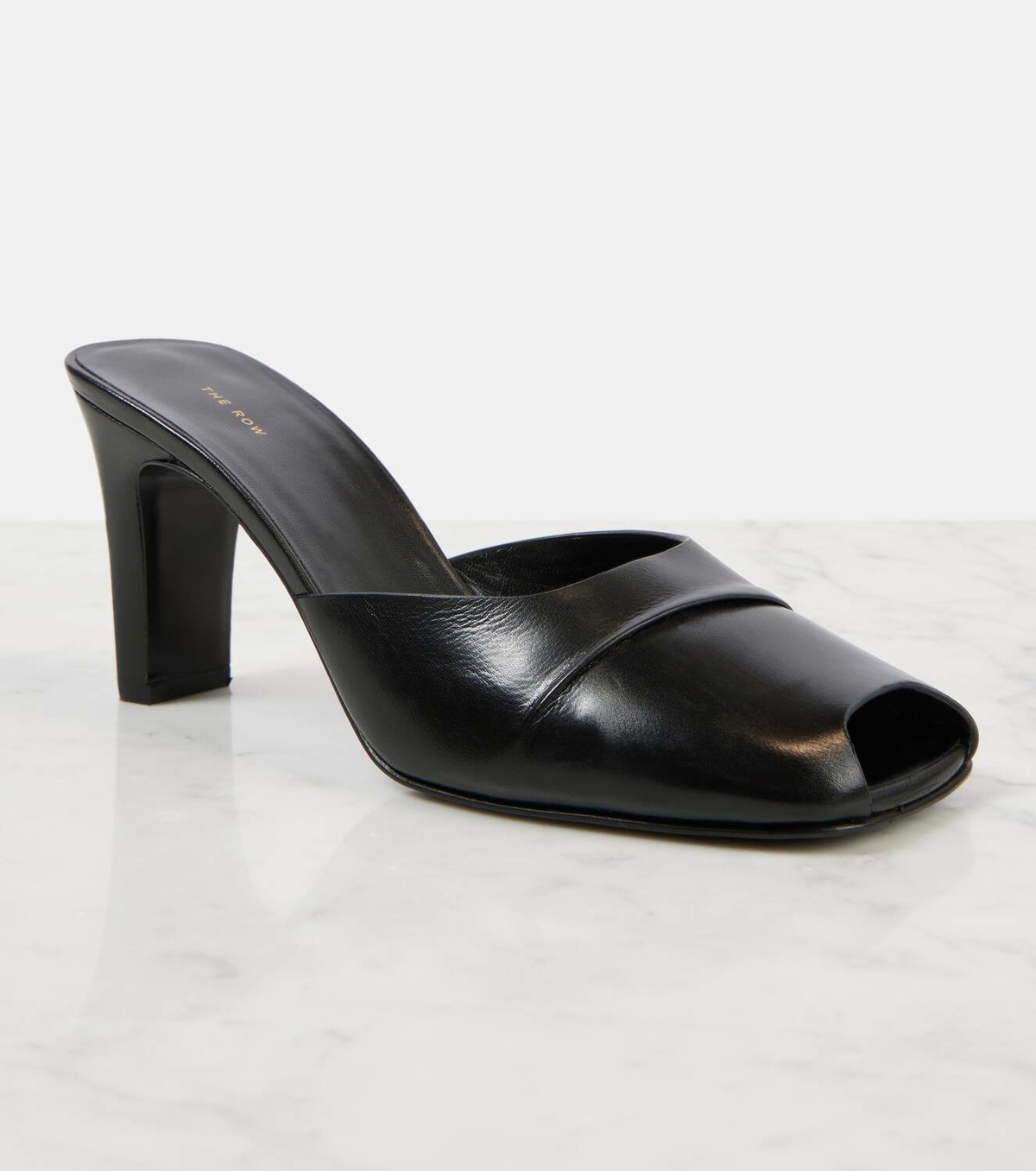 【THE ROW】MILLA ミュール The Row | Milla black satin flats | Savannahs