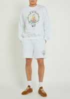 Casablanca Casa Way Printed Cotton Shorts White