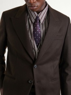 SAINT LAURENT - Wool Blazer - Brown