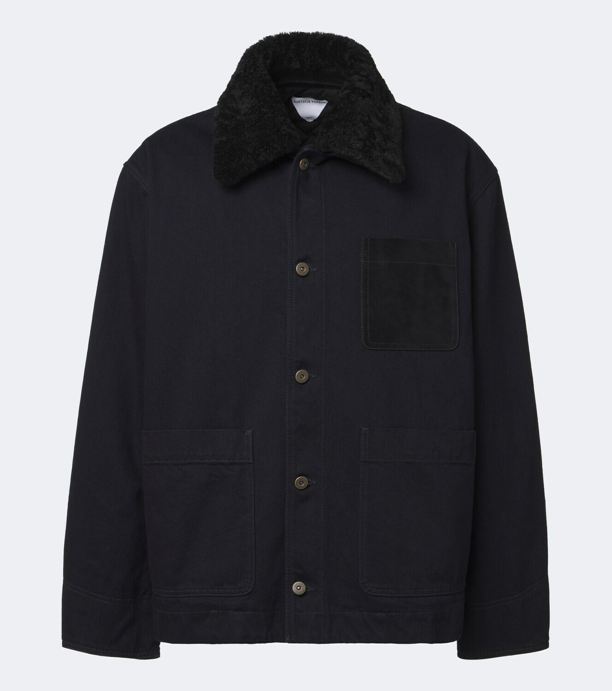 Bottega Veneta Shearling-trimmed denim jacket