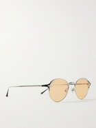 MATSUDA - Round-Frame Silver-Tone Titanium Sunglasses