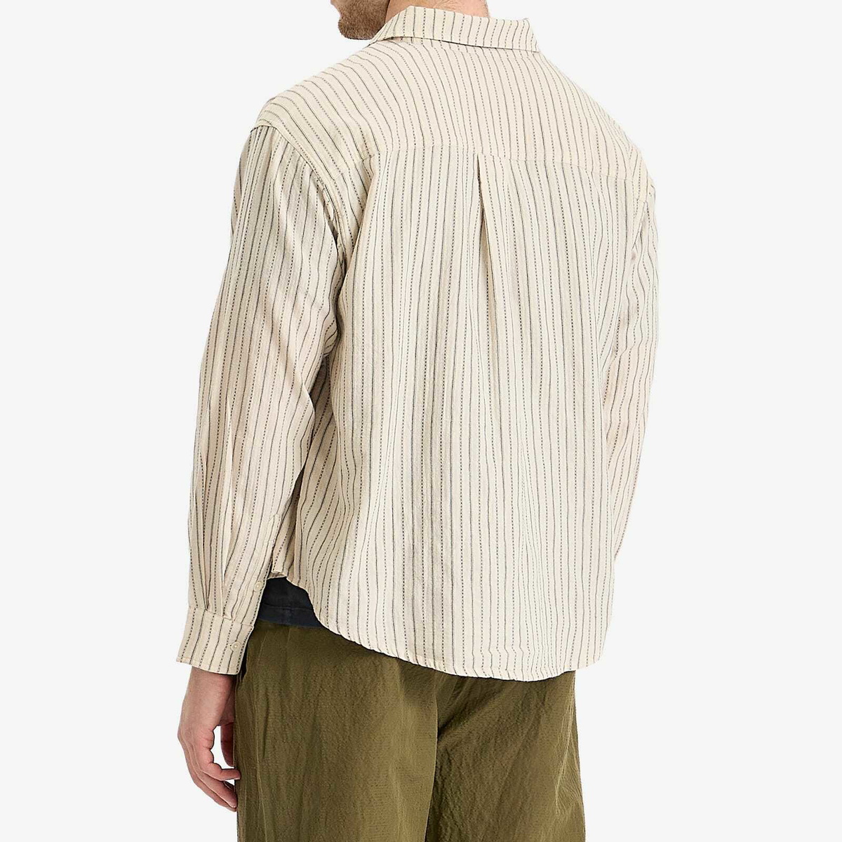 Café Mountain Men's Dotted Stripe Heritage Shirt in Chalk