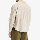 Café Mountain Men's Dotted Stripe Heritage Shirt in Chalk