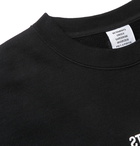 Vetements - Logo-Print Fleece-Back Cotton-Jersey Sweatshirt - Black