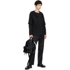 Simone Rocha Black Beaded Utility Bow Backpack