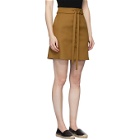 Stella McCartney Tan Button-Down Belted Aliana Miniskirt