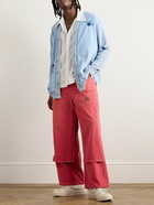 KAPITAL - Panelled Cotton-Canvas Drawstring Trousers - Red