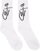 JW Anderson Three-Pack Black & White Logo Socks