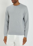 Sunspel Crew-neck Cotton Sweatshirt Grey