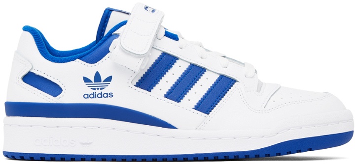 Photo: adidas Originals White & Blue Forum Low Sneakers