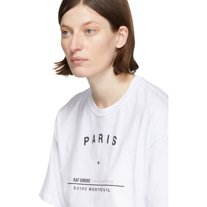 Raf Simons White Big Fit Tour T-Shirt Raf Simons