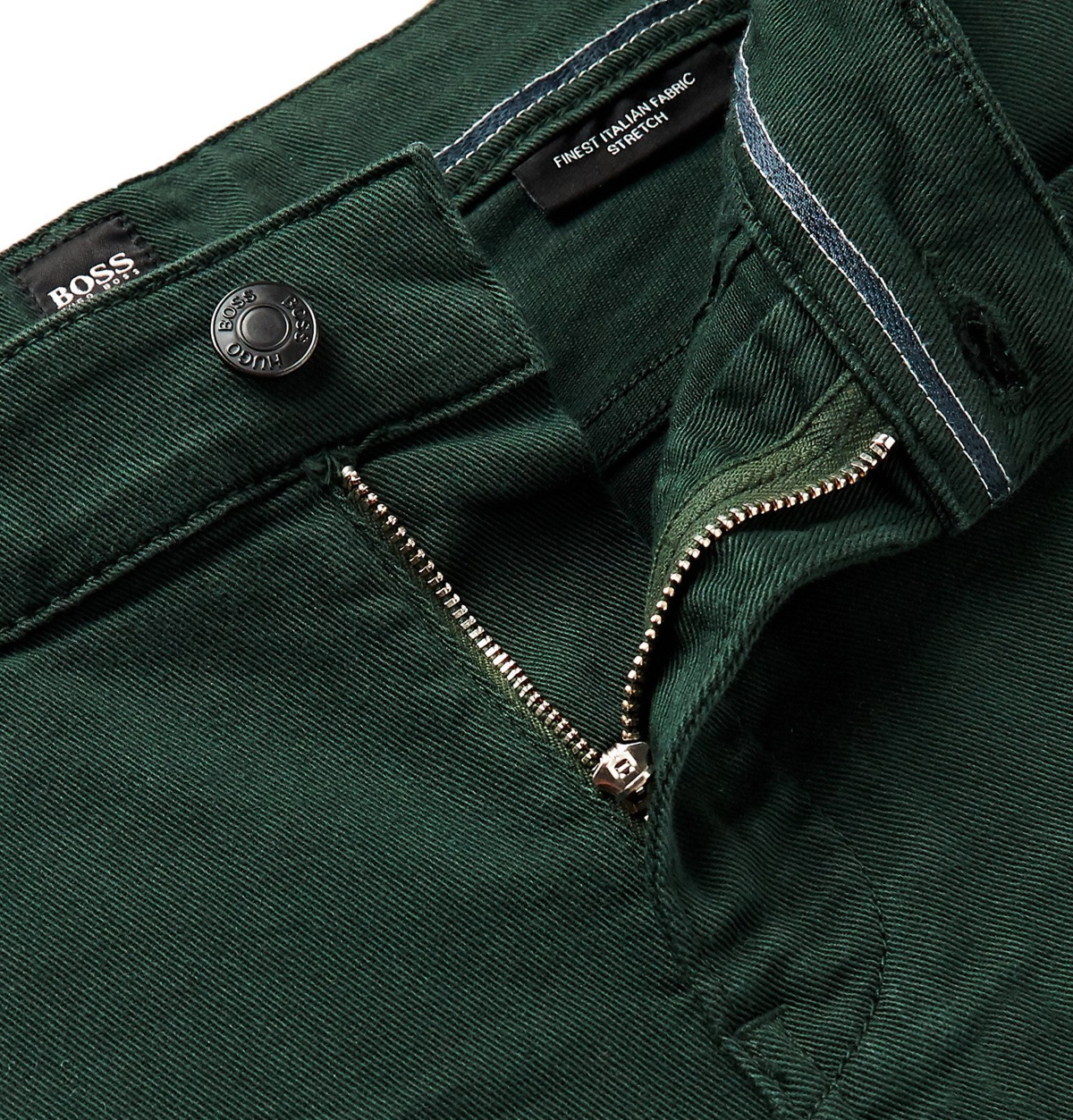 Hugo - Delaware Slim-Fit Stretch-Denim Jeans - Green Hugo Boss