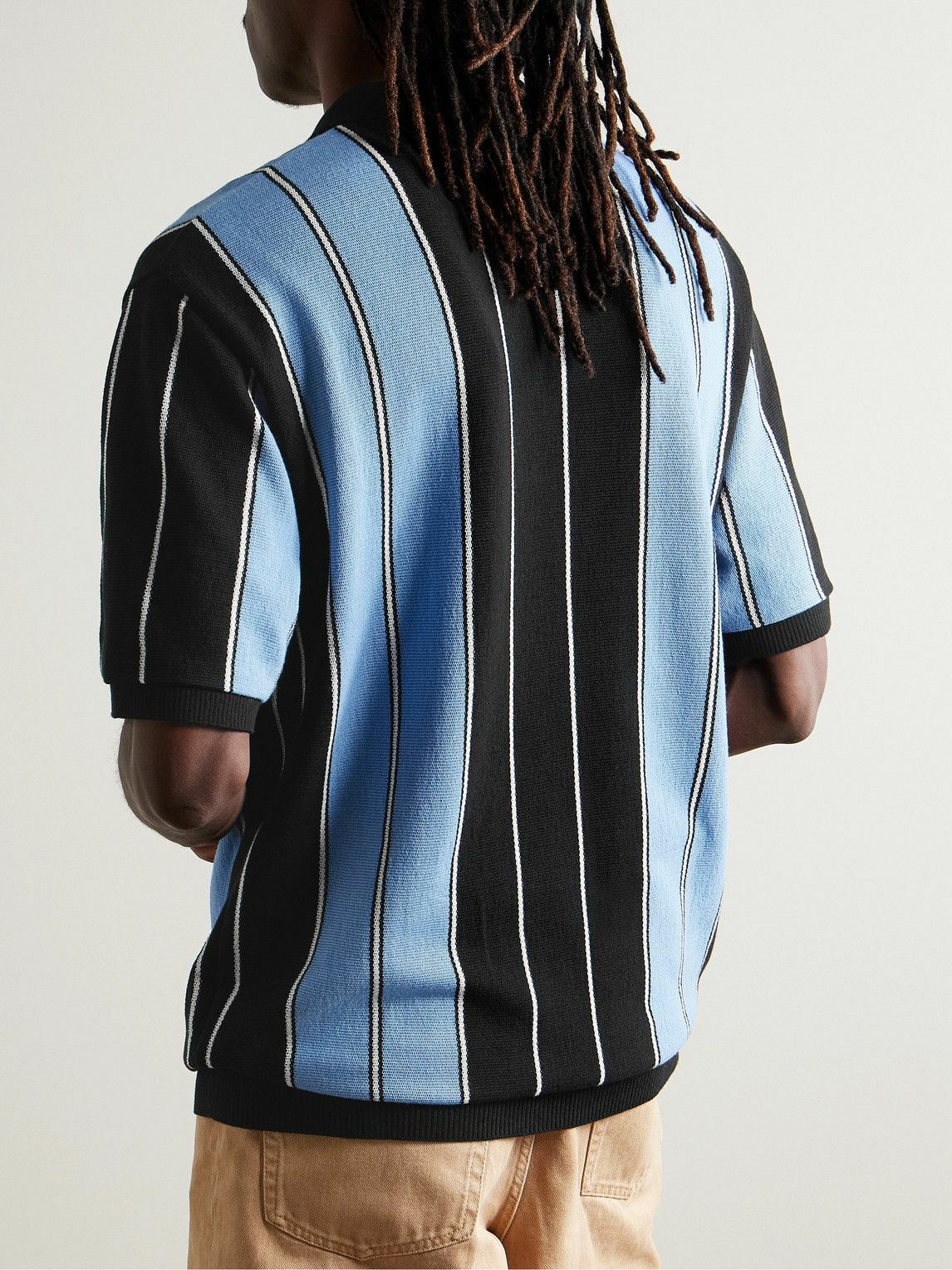 特売特典付 WACKO MARIA STRIPED KNIT POLO SHIRT | www.takalamtech.com