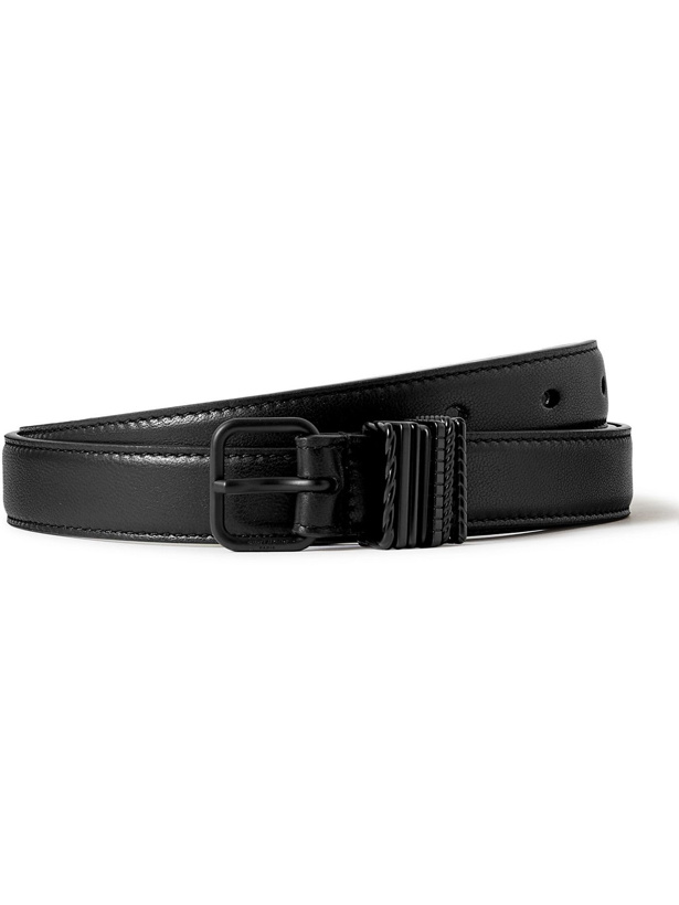 Photo: SAINT LAURENT - 2cm Leather Belt - Black