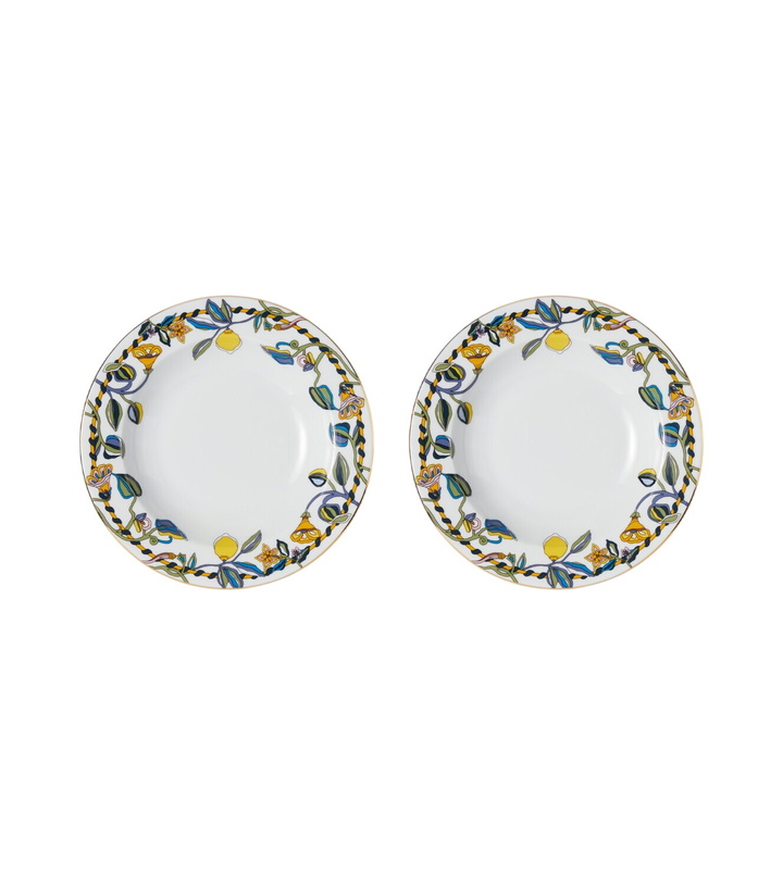 Photo: La DoubleJ Borboni White set of 2 porcelain soup plates
