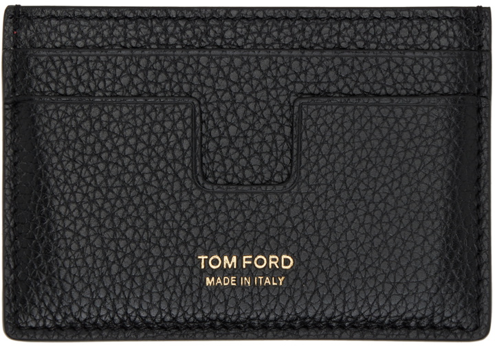 Photo: TOM FORD Black & Red Classic Card Holder