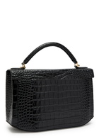 Toteme Crocodile-effect Leather top Handle bag - Black - One Size