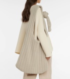 The Row Dafy cashmere knit shoulder bag